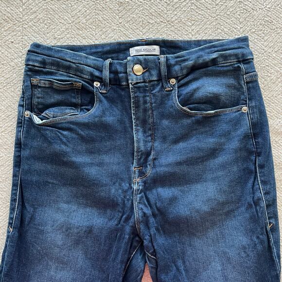 Good American Good Waist Crop Skinny Jeans Size 12/31 - Picture 3 of 8